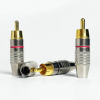4/10/20PCS Solderless Gold-Plated RCA Plugs, Metal AV Audio Video Connectors for Amplifier, Speaker, DIY Easy Installation