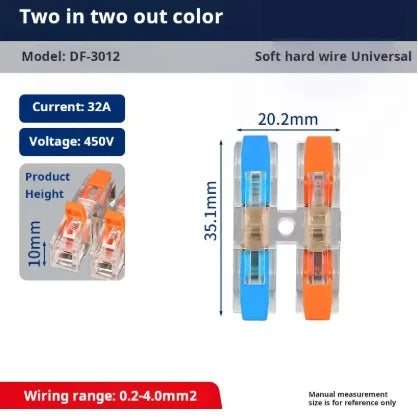 2-12 Pin Screw Fixation Quick Press Electrical Docking Terminal | Compact Push-in Wire Connector Terminal Block