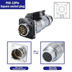PLS20 WS20 TP20 Aviation Connector 20mm Opening Diameter 2-12 Pin Male Female Circular Plug Socket Metal Shell Waterproof IP67