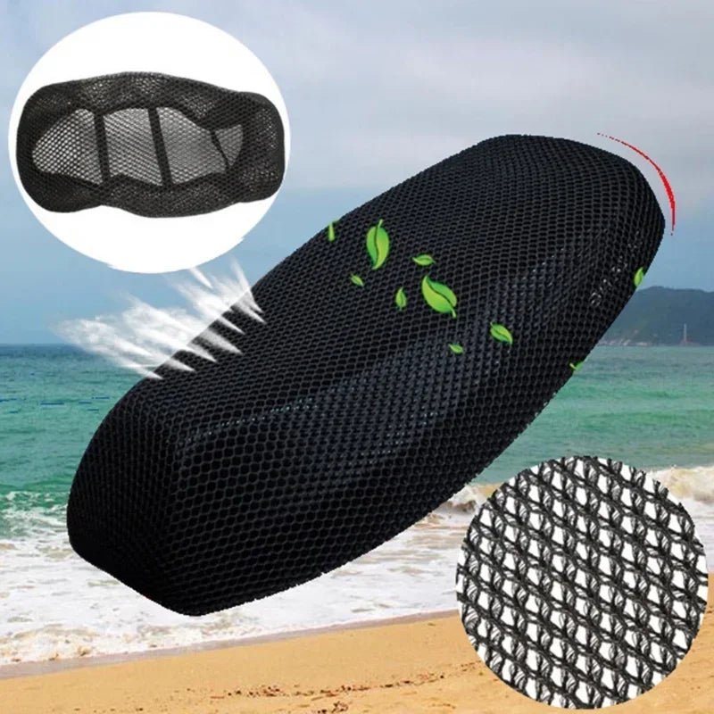 Motorcycle Electric Bike Breathable Seat Cover 3D Mesh Summer Heat Insulation Waterproof Pad Seat Cushion Honeycomb Mesh Amagi