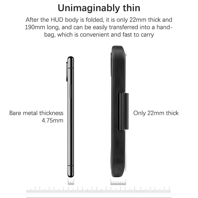 Mobile Phone Holder HUD Car Navigation Projector Head-up Display QI Wireless Charger Car Holder