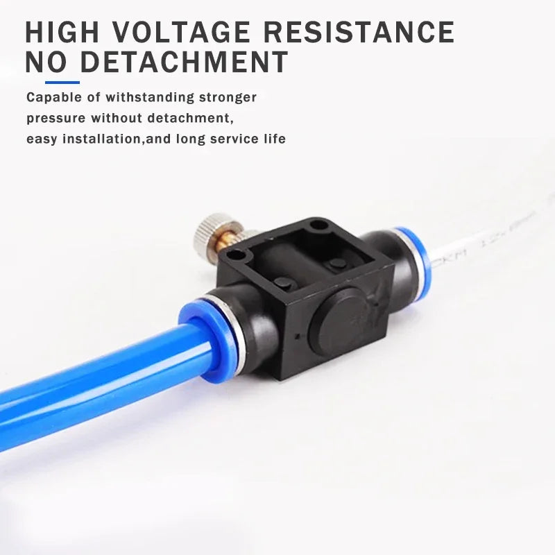 2PCS SA Throttle Valve - 4-12mm Air/Water Flow Control, Pneumatic Push In Fittings for Hose & Tube Speed Regulation
