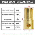 40Pcs Gold-Plated Bullet Banana Connectors, 2–8mm Pure Copper Plug Set for RC Brushless Motor & ESC Wiring