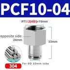 304 Stainless Steel Quick-Connect Air Hose Fittings - BSP 1/8",1/4",3/8",1/2 Pneumatic Pipe Connectors with Corrosion Resistance
