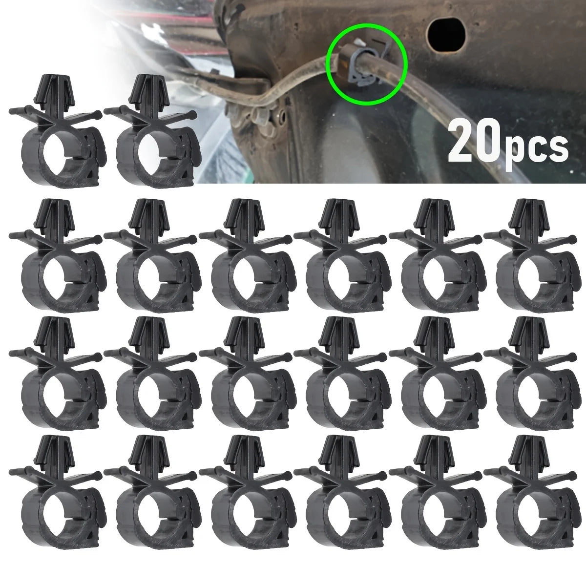 100pc Car Wiring Harness Fastener Route Fixed Retainer Clip Corrugated Pipe Tie Wrap Cable Clamp Oil Pipe Beam Line Hose Bracket