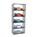 1Pcs Transparent Dustproof Stackable Storage Box Without Car Diecast Model Car Display Box Children Alloy Car Model Storage Box