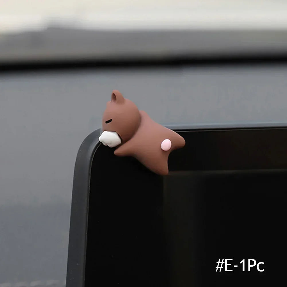 Car Ornaments Mini Sleeping Cute Animals Resin Bear Rabbit Sheep Turtle Resin Decoration Home Office Computer Decor Amagi