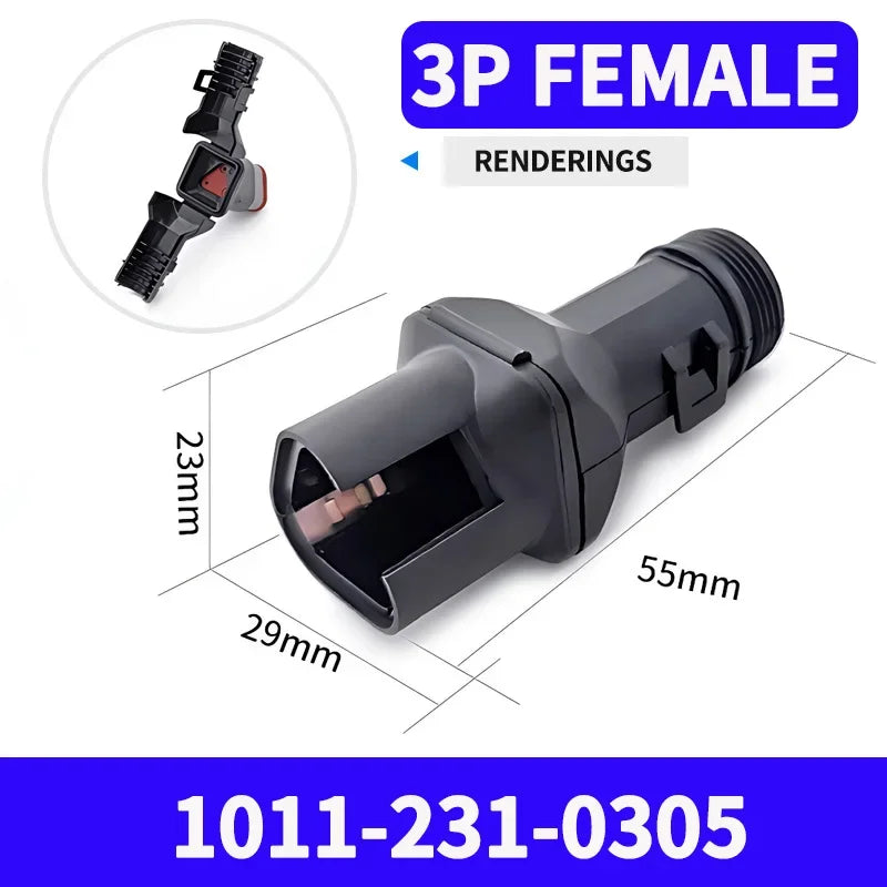 10/50 Sets 2-12P Male Female DT Connector Tail Clip Set with Corrugated Pipe Fixed Harness Clip,Protective Sheath 1011-235-0405