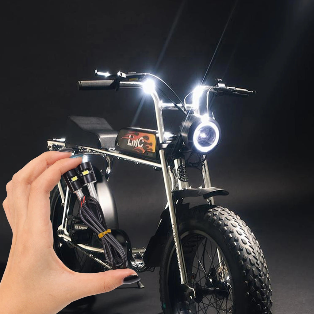 Mini Turn Signal Eagle Eye Shape Tail Rear Light Brake Fog Lamp Bulb Motorcycle Signal Lamp LED License Plate Light Accessories