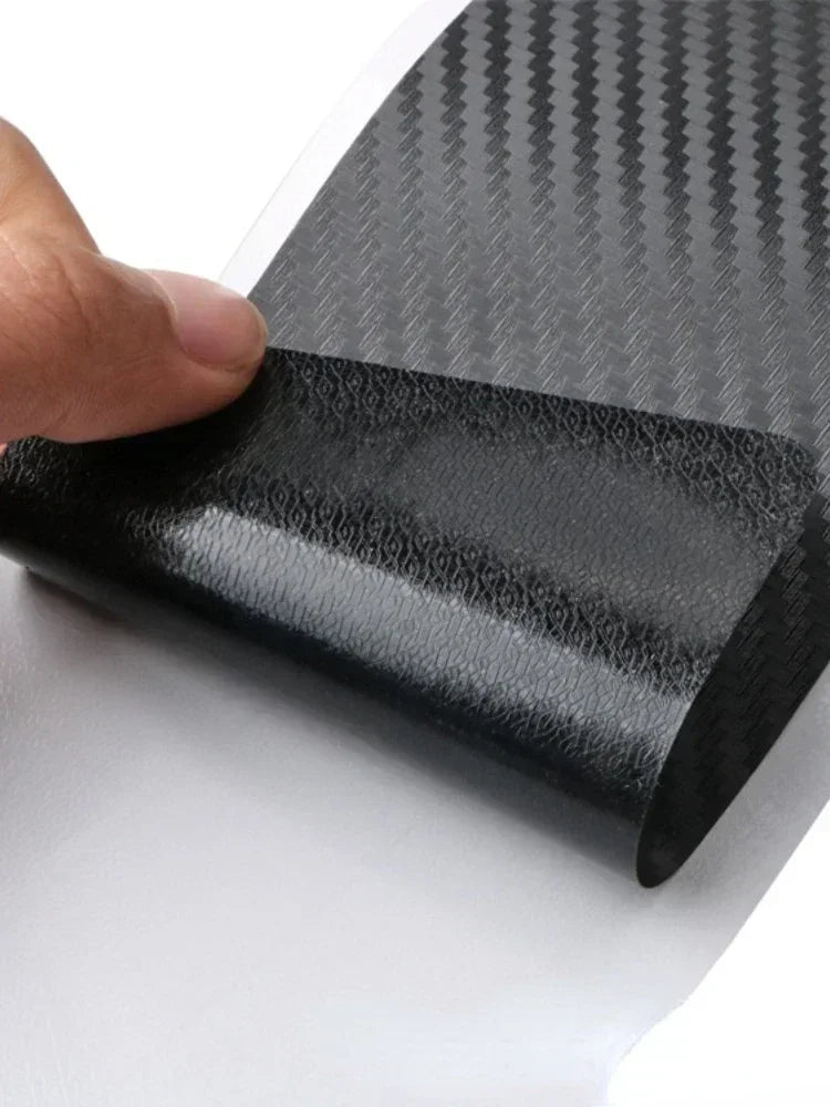 90cm Car Rear Trunk Guard Plate Sticker 3D Carbon Fiber Film Rear Bumper Trim Anti-Kicked Scratch Protection Sticker Strip Amagi