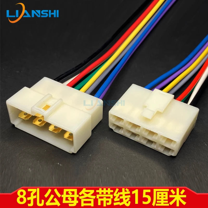 Two-hole plug for automotive wiring harness connectors, 3-core 6-pin male and female connectors for electric motorcycles DJ7021-