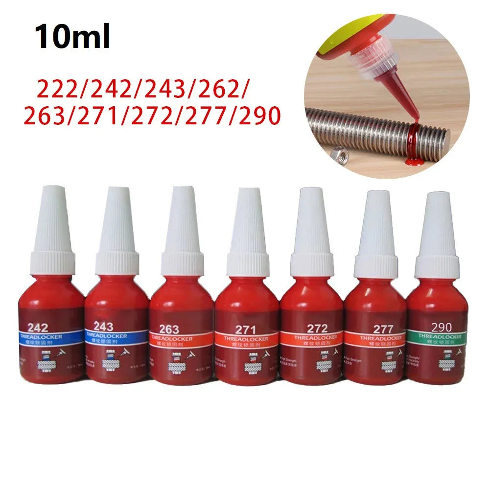 1 Pcs 10ml Threadlocker 222/242/243/262/263/271/277/290 Anaerobic Glue Anti-loose Fastening Sealant Adhesives Caulk Adhesives
