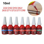 1 Pcs 10ml Threadlocker 222/242/243/262/263/271/277/290 Anaerobic Glue Anti-loose Fastening Sealant Adhesives Caulk Adhesives