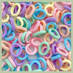 100/300PCS Colorful Basic Nylon Ealstic Hair Ties for Girls Children Ponytail Hold Scrunchie Rubber Band Kids Basic Hair Amagi