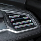 Car Vent Diamond Decorative Strip Fashion Luxury Car Air Conditioning Decoration Stripe Grille Sticker Accessories Amagi