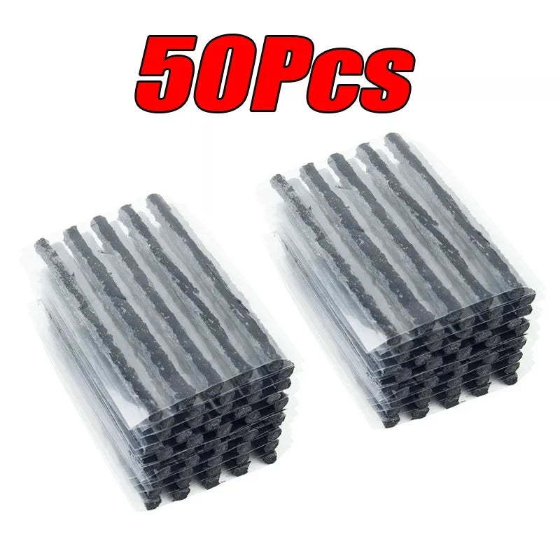 Car Motorcycle Cold Repair 50/5pcs Vacuum Tire Repair Strip Tire Repair Kit Rubber Plugs Strings Puncture Repair Tools New amagi