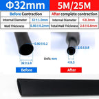 5Meter 4:1 Heat Shrink Tube with Glue Thermoretractile Heat Shrinkable Tubing Dual Wall Heat Shrink Tubing 4 6 8 12 16 20 24 32