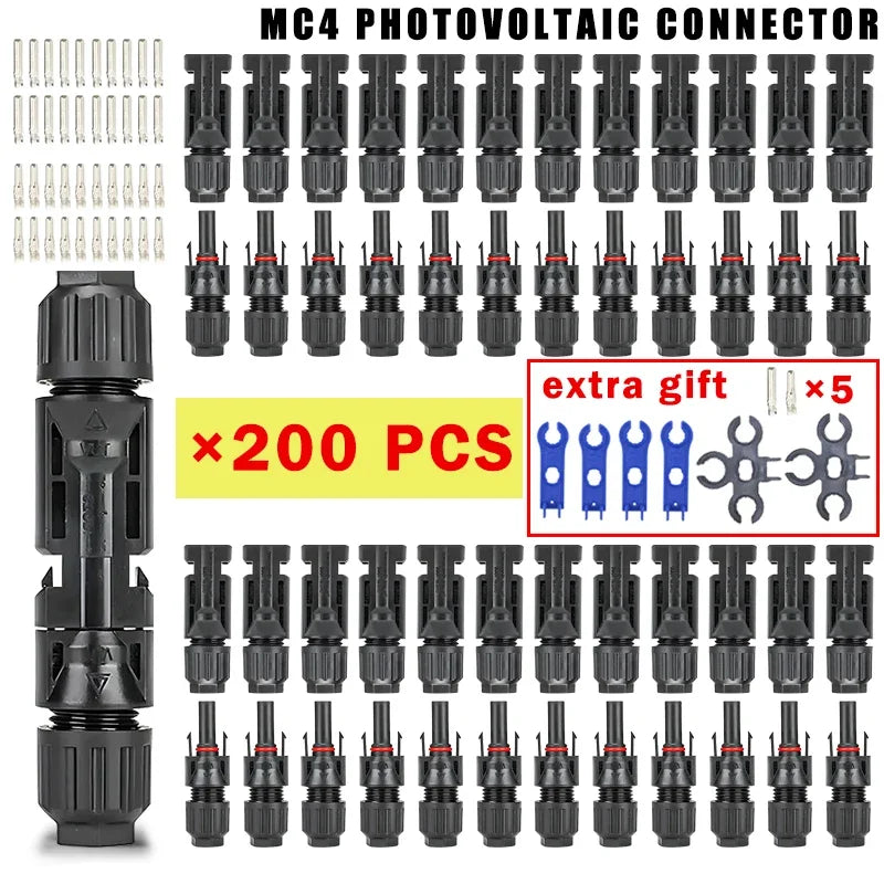400/200/100/40/20/10 Pcs Photovoltaic Solar Connector 1000V30A Wholesale Panel Connectors Kit for PV/MC Cable 2.5/4/6mm²
