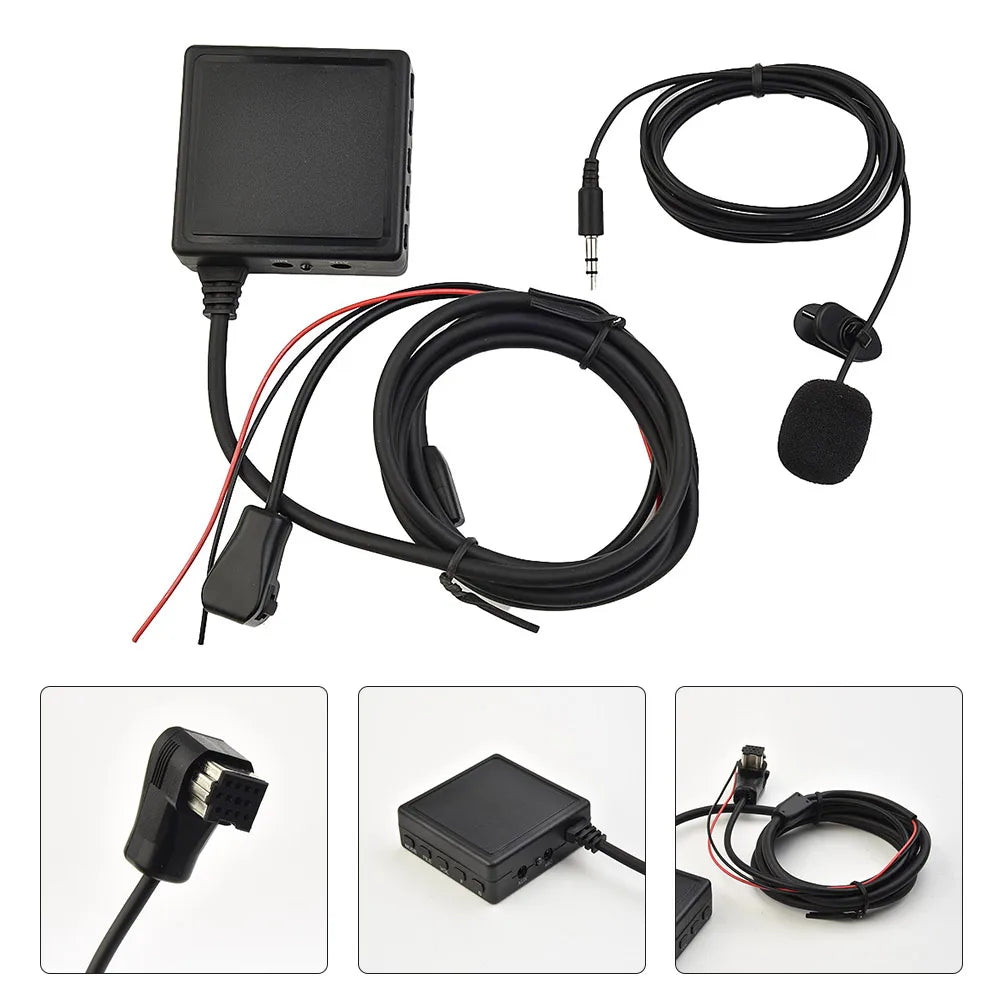 Car BT 5.0 AUX USB Music Adapter MIC Audio Cable For Pioneer Radio IP-BUS P99 P01 Bluetooth Receiver Car Kit