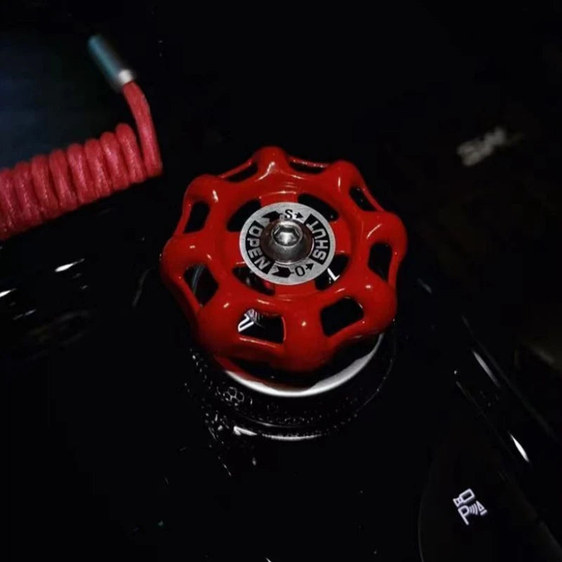 Car Rotary Knob Decor Metal Valve Handwheel Automotive Accessories Interior For Control Knob Gear Shift Knob Button Sticker