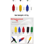 6pcs Car Dent Repair Seamless Repair Tools Multicolor M8 Scratch-free Repair Leveling Replacement Pen Head Flat Nylon Tip