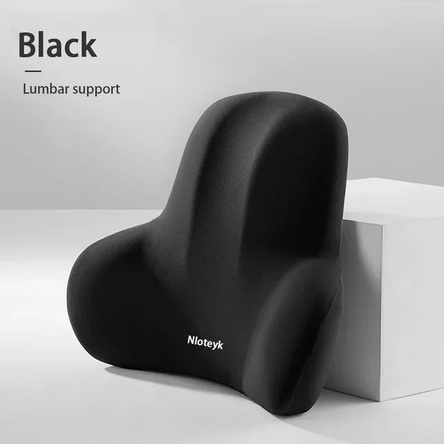 Comfortable Car Headrest and Lumbar Support Cushion for Office Home Chairs - Relieve Back Pain and Improve Posture Accessories