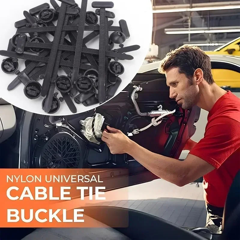 Universal Nylon Cable Ties Buckle Self Locking Heavy Duty Car Repair Fastener Auto Trunk Fender Engine Guard Panel Retainer Clip