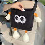 Car Trash Can Tissue Box Cartoon 2-in-1 Car Umbrella Storage Bin Auto Seat Back Hanging Storage Bag Backseat Cup Holder