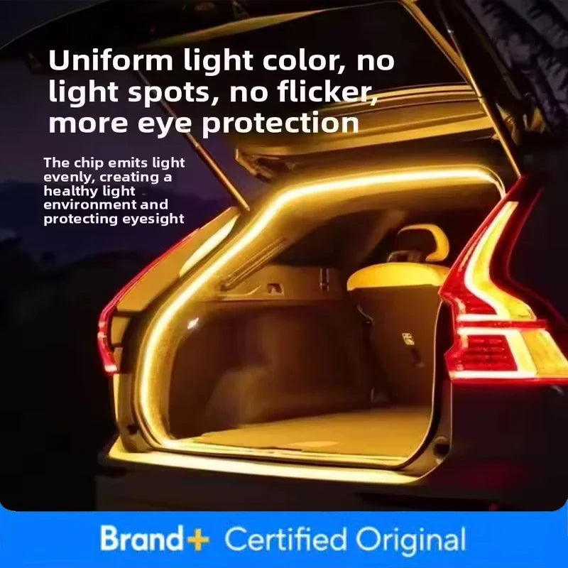 Car High Brightness Trunk Lighting Ambient Light Interior Decoration LED Wiring Free Automatic Sensing Tailgate 2/4M Strip Amagi