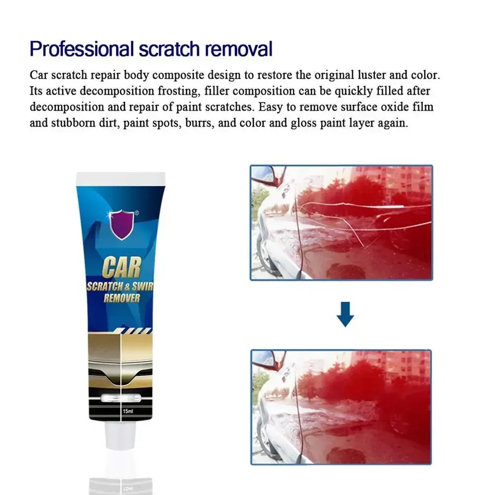 Car Repair Paint Paste Scratch Remover Kit with Sponge and Towel Scratch Coating Polishing Wax Auto Scratches Repairing Amagi