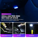 Car Interior Dome Light Finger Touch Sensor Mini LED Reading Lamp Roof Magnets USB Charging Atmosphere Dome Lamp Senser Tools Ne