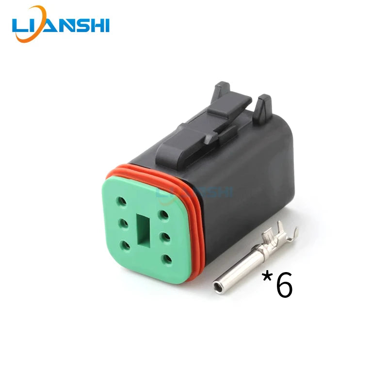 DT06-6S DT04-6P Deutsch waterproof connector Automotive day running lights modified wiring harness plug LED spot light connector