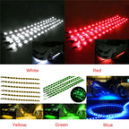 2/6PCS Waterproof DC 12V Motor LED Strip SMD Underbody Decorative strip Light For Car Motorcycle Beautiful Decorative Soft Light
