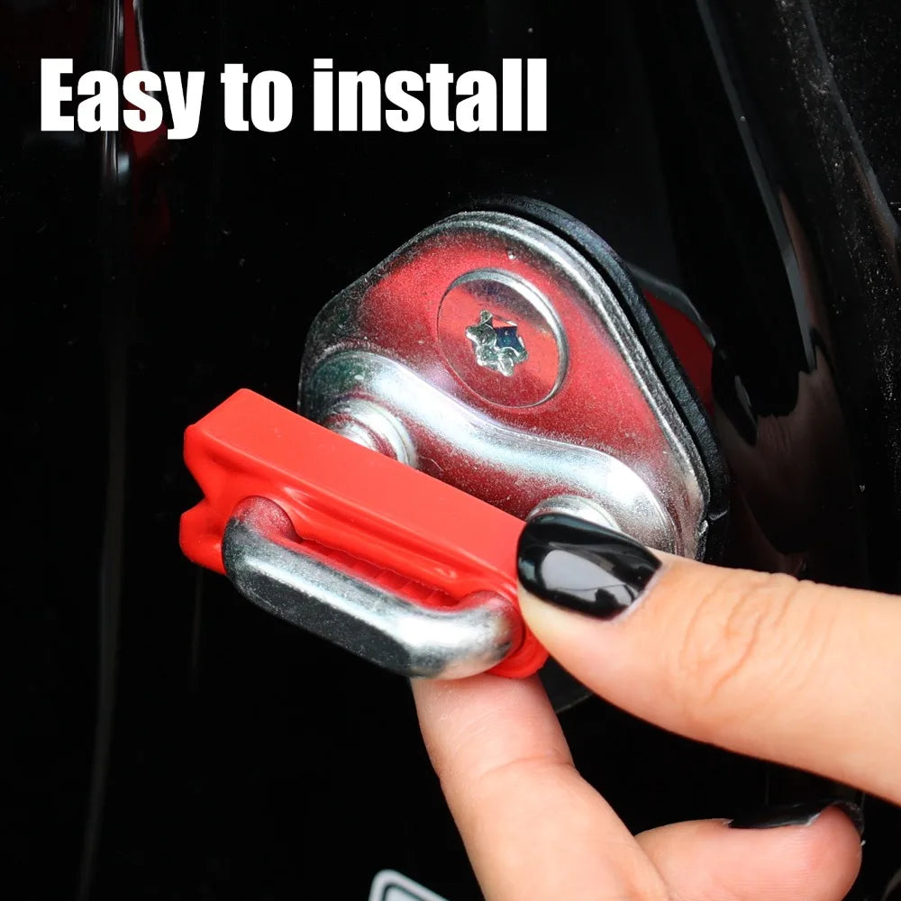 Car Door Latch Stopper Damper Buffer Pad Anti Rattle Silicone Shock Absorber Sound Insulation Noise Reduction Sticker Accessory