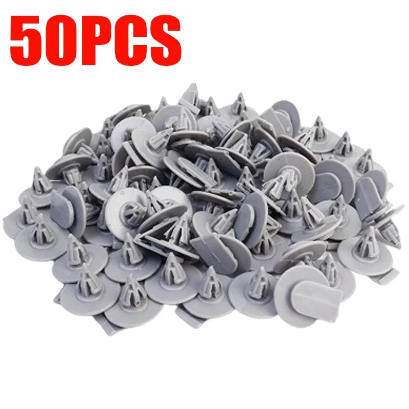 10/50pcs Car Fender Plastic Rivet Clip Car Wheel Arch Trim Clips Fastener Portable Plastic Rivet Glue Clip for BMW Mini R50 R53