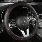 38 Cm/15 Inches Universal Car Faux Leather Steering Wheel Cover Sweat-absorbent And Breathable Handle Interior Upgrade New Amagi