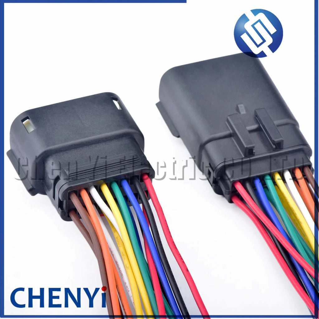 16 Pin Headlight Socket Automotive Lamp Light Connector For Ford Focus Mondeo EDGE Fiesta 33472-1740 33472-1601 with wire