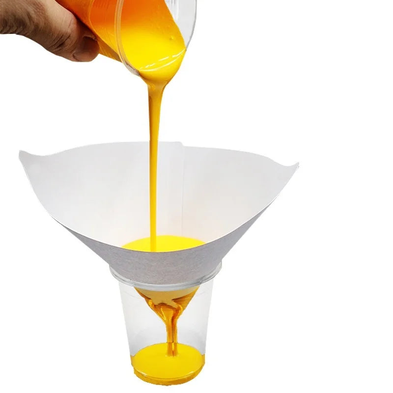 Disposable Car Paint Spray Mesh Paper Filter Purifying Straining Funnel Paint Filter Conical Nylon Micron Paper Funnels Tools