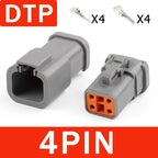 Deutsch DT/DTM/DTP/DTF Series Waterproof Connector 2-12Pin | Flange Mount for Automotive & Industrial Wiring Harness