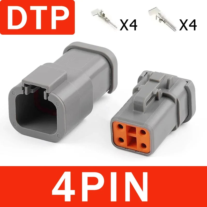 Deutsch DT/DTM/DTP/DTF Series Waterproof Connector 2-12Pin | Flange Mount for Automotive & Industrial Wiring Harness