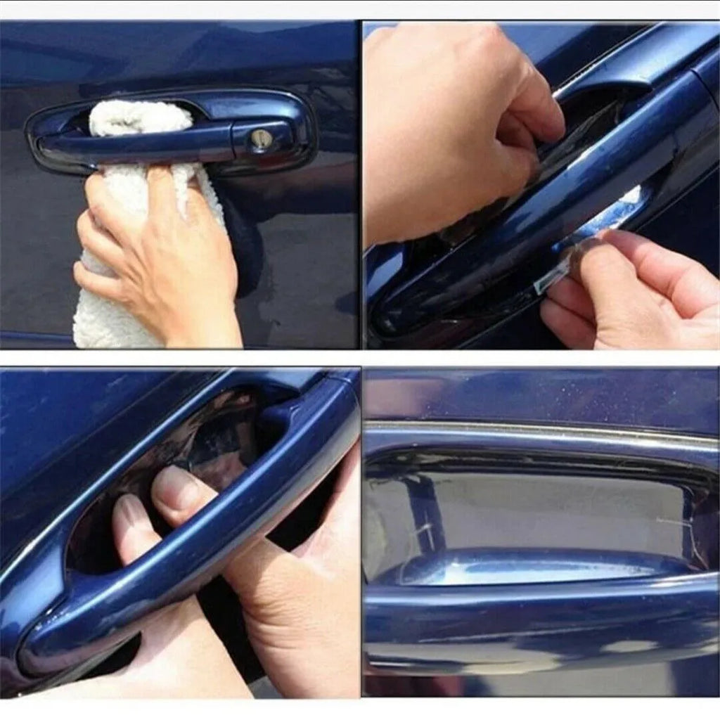 4Pcs Car Door Handle Invisible Film Scratch Decal Car Sticker Universal Car Handle Protection Film Styling Exterior Accessories