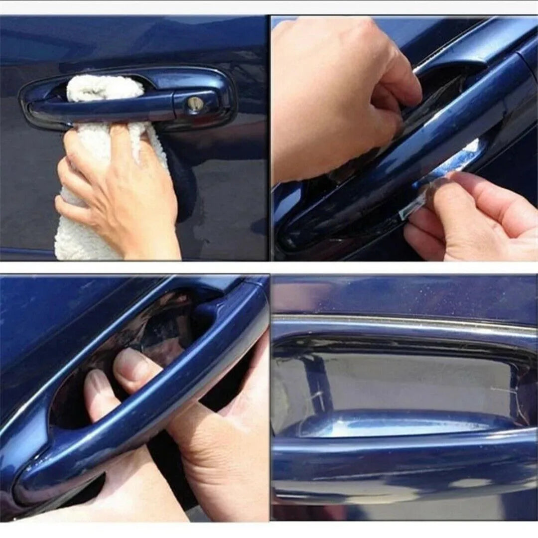 4Pcs Car Door Handle Invisible Film Scratch Decal Car Sticker Universal Car Handle Protection Film Styling Exterior Accessories