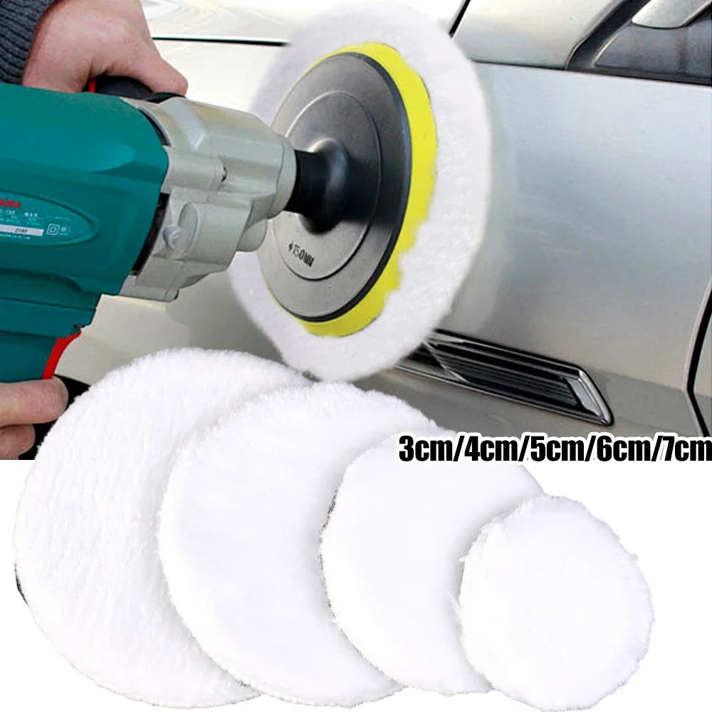 3/4/5/6/7 Inch Car Polishing Pad Soft Imitation Wool Ball Polishing Discs For Automotive Paint Care Cleaning Beauty Supplies