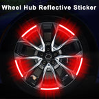 10pcs Car Wheel Hub Reflective Sticker Decorative Strips For Volkswagen Golf 4 5 7 6 Chevrolet Cruze Honda Civic Accord 2023