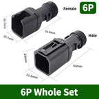 10/50 Sets 2-12P Male Female DT Connector Tail Clip Set with Corrugated Pipe Fixed Harness Clip,Protective Sheath 1011-235-0405