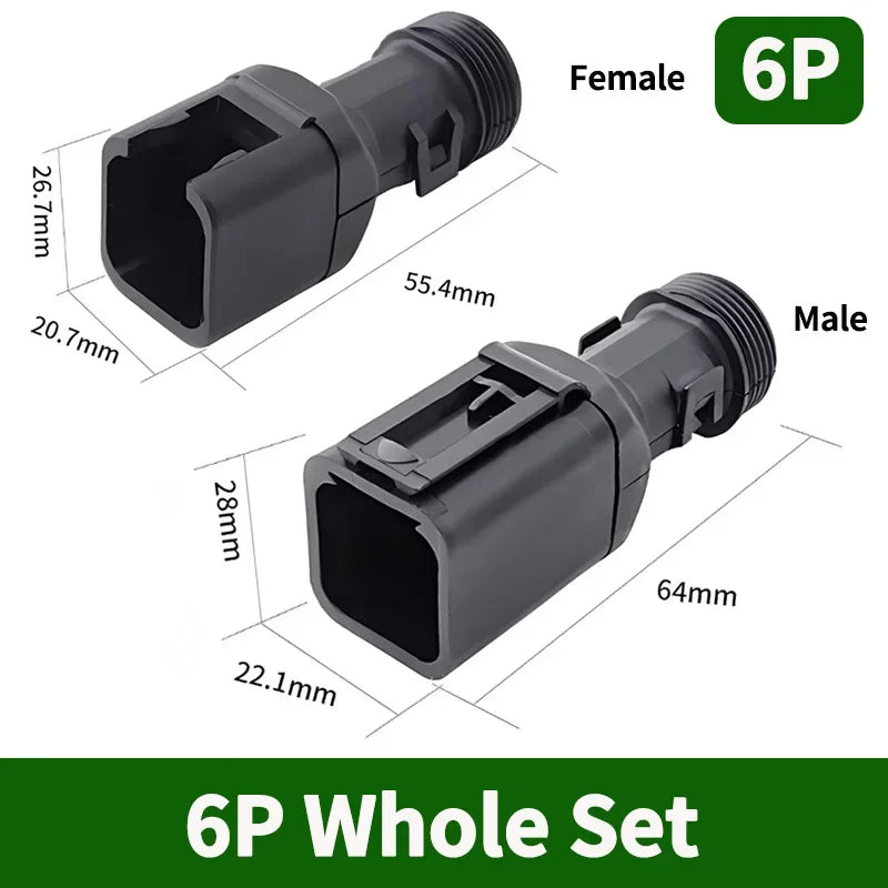 10/50 Sets 2-12P Male Female DT Connector Tail Clip Set with Corrugated Pipe Fixed Harness Clip,Protective Sheath 1011-235-0405