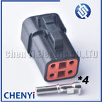 Black DTP series 4 Pin Male Female Automotive Waterproof Connector Plug DTP06-4S DTP04-4P For cummins ECM Power Connector Module