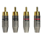 4/10/20PCS Solderless Gold-Plated RCA Plugs, Metal AV Audio Video Connectors for Amplifier, Speaker, DIY Easy Installation