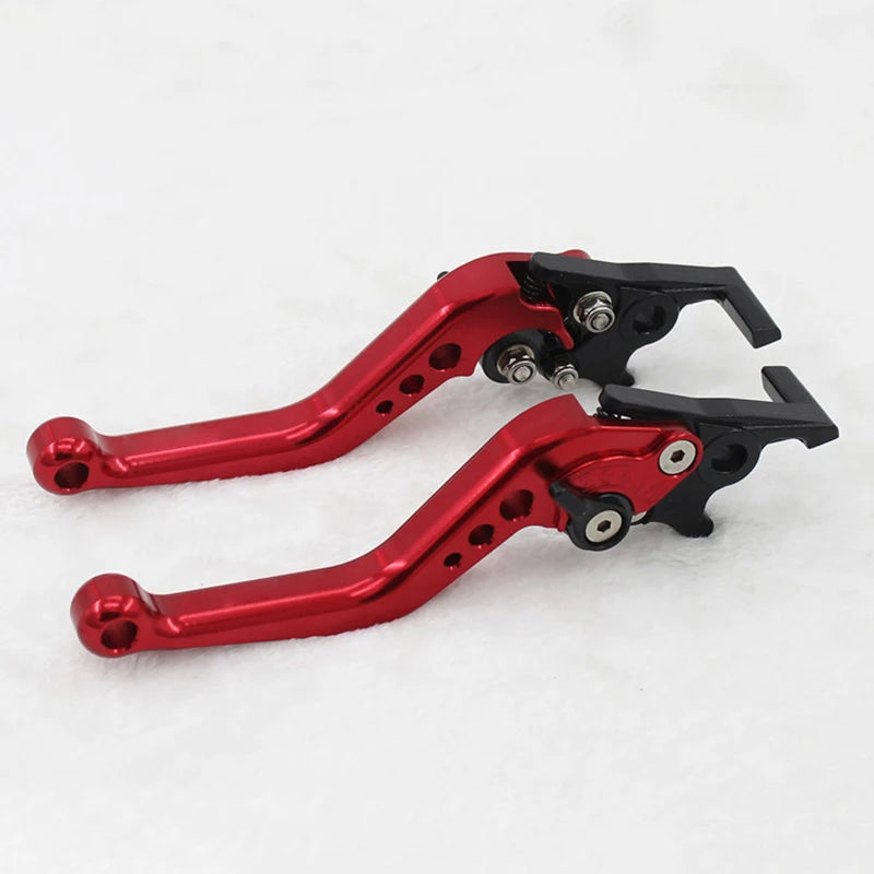 1Pair Motorcycle Brake Handle Motorbike Modification CNC Clutch Drum Brake Lever Handle Adjustable Modification Handlebar Set
