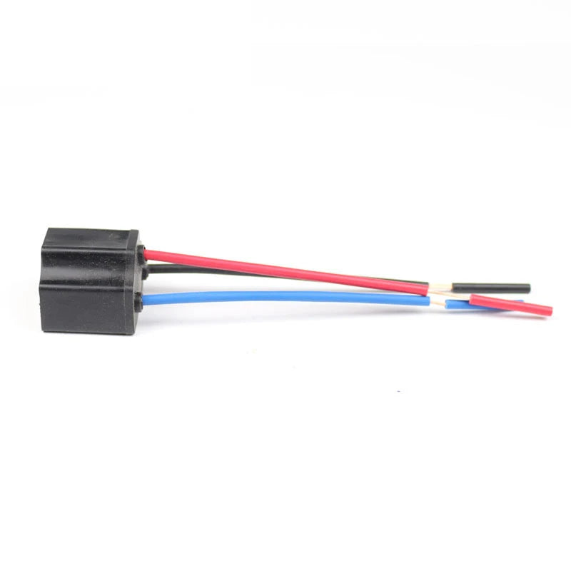 1PC H4 Three Holes Ceramic Wire Wiring Car Head Light Bulb Lamp Harness Socket Plug Hot Sale Auto h4 connector plug car products